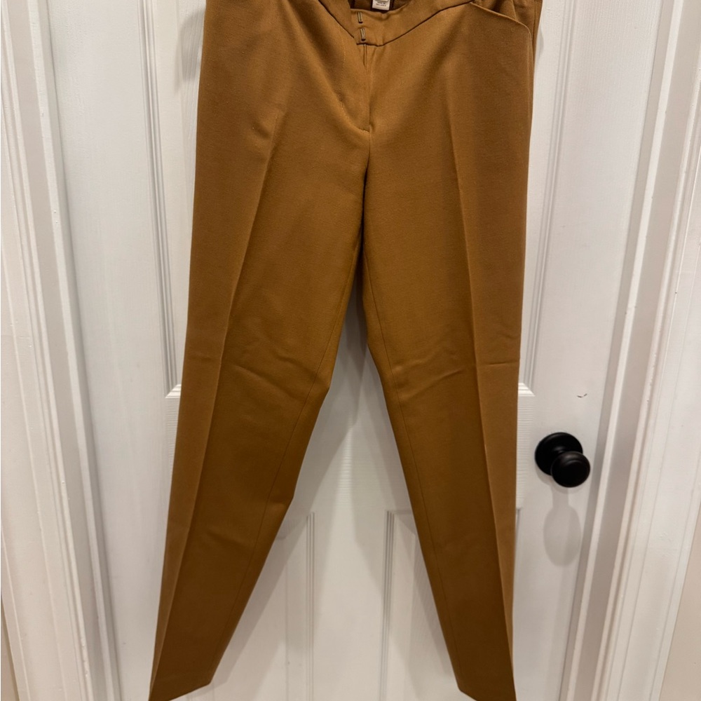 J. Crew Tan Stretch Ankle-Length Pants